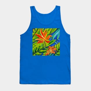 Tropical Flowers One Tank Top